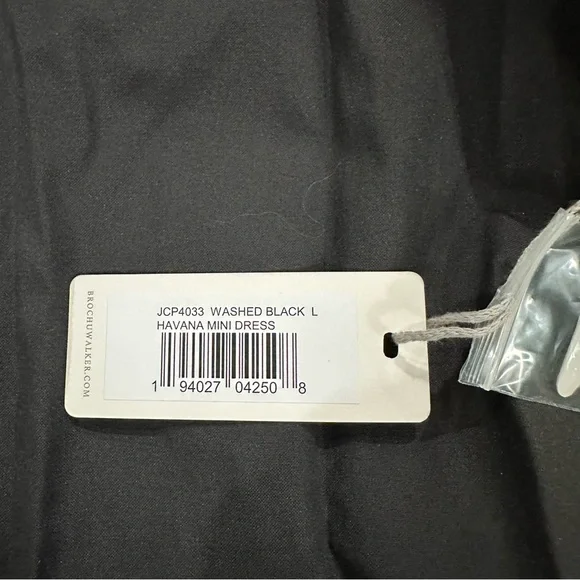 New! Brochu Walker Havana Mini Dress in Black Size Large - Picture 5 of 8